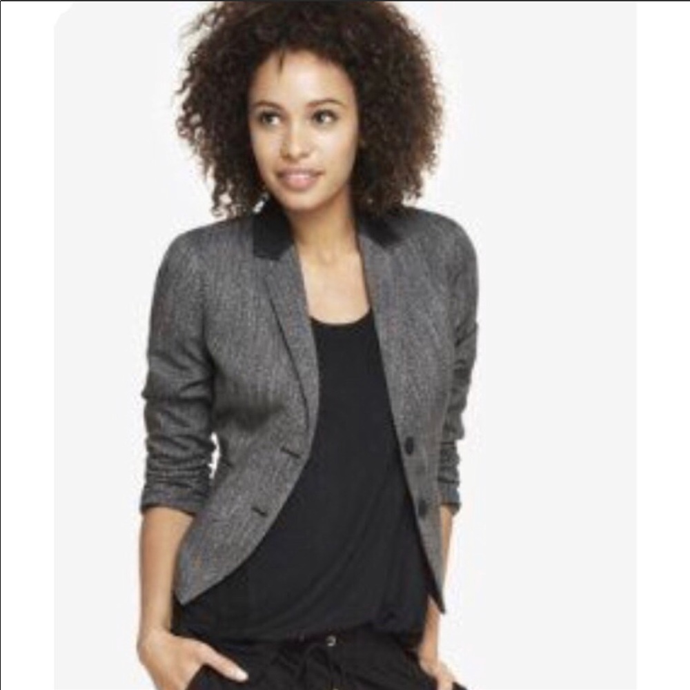 Express charcoal blazer